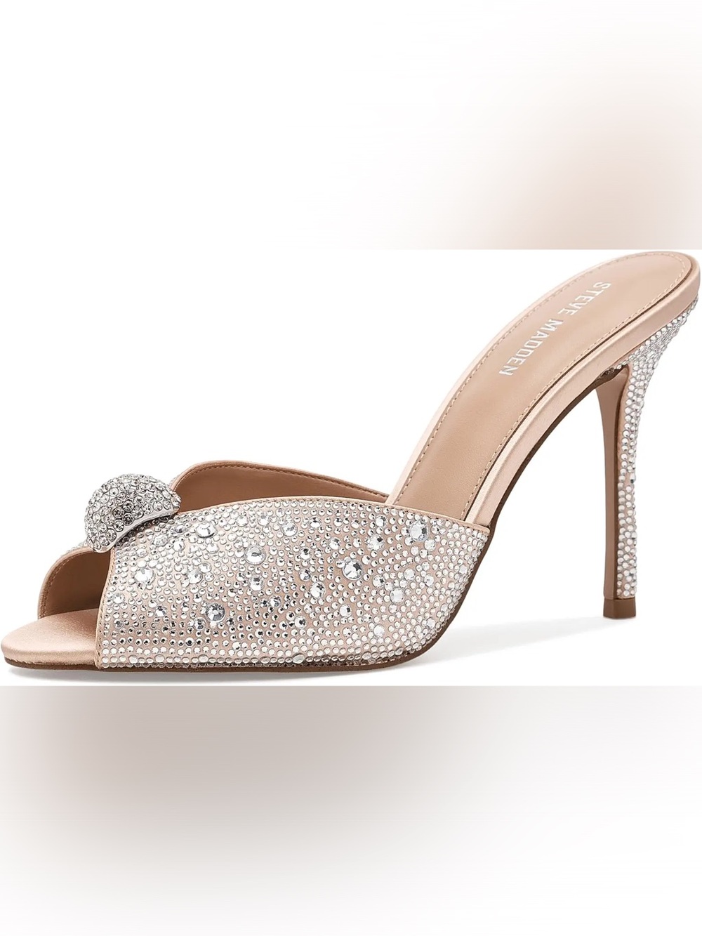 Steve Madden Blush Crystal-Embellished Slip-On Mule